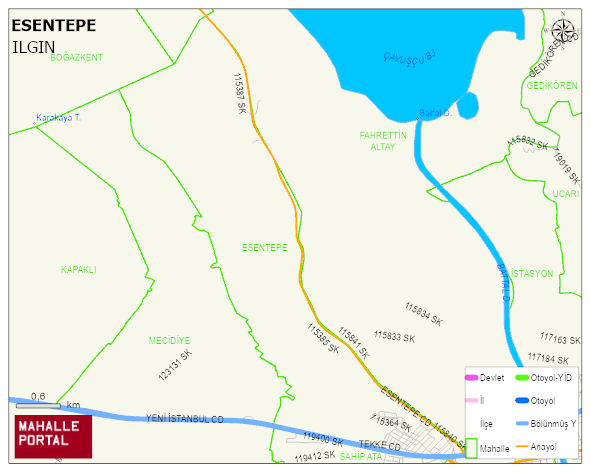 ESENTEPE Mahallesi Haritası | Mahalle ve Köy Sınırı