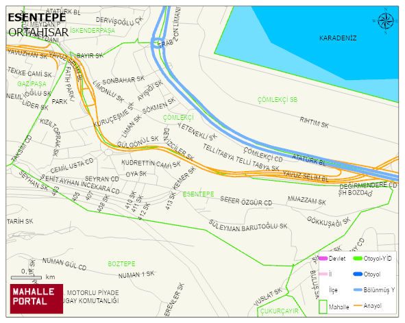 ESENTEPE Mahallesi Haritası | İnteraktif Köy ve Mahalle Sınırları