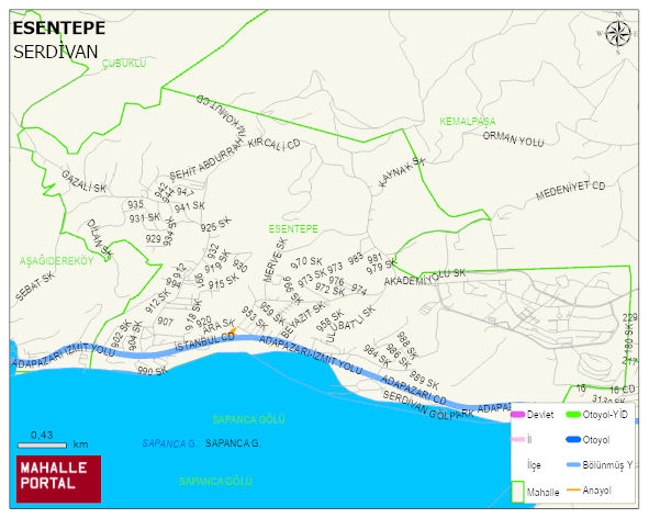ESENTEPE Mahallesi Haritası | Mahalle Sokak Haritası