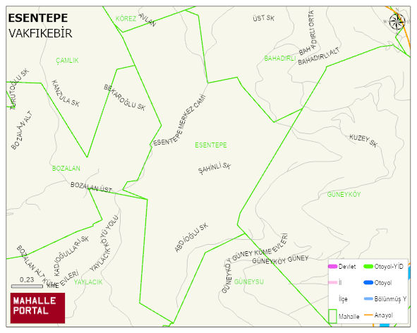 ESENTEPE Mahallesi Haritası | Sayısal Bölge Görünümü