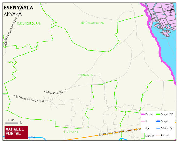 ESENYAYLA Köyü Haritası | Güncel Mahalle ve Köy Haritası