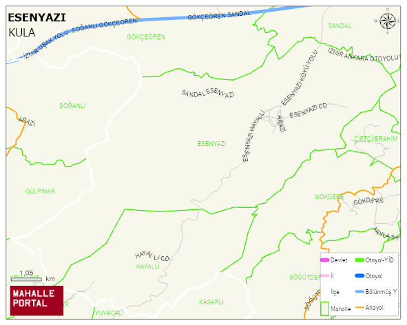 ESENYAZI Mahallesi Haritası | Detaylı Köy ve Mahalle Görünümü