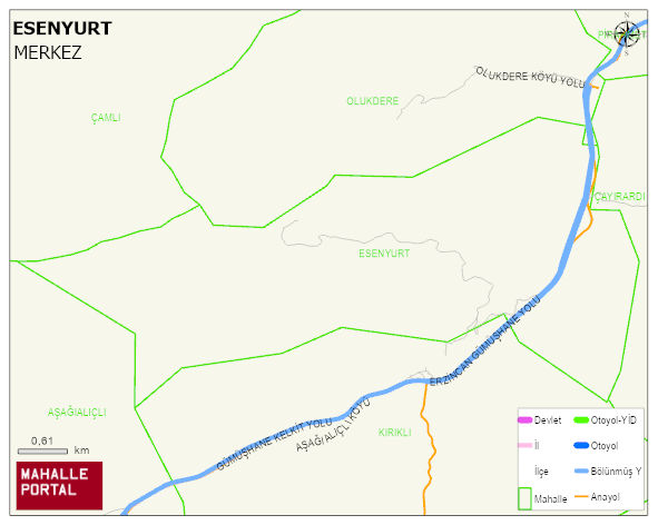 ESENYURT Köyü Haritası | Uydu Görüntüsü ve Harita Detayları