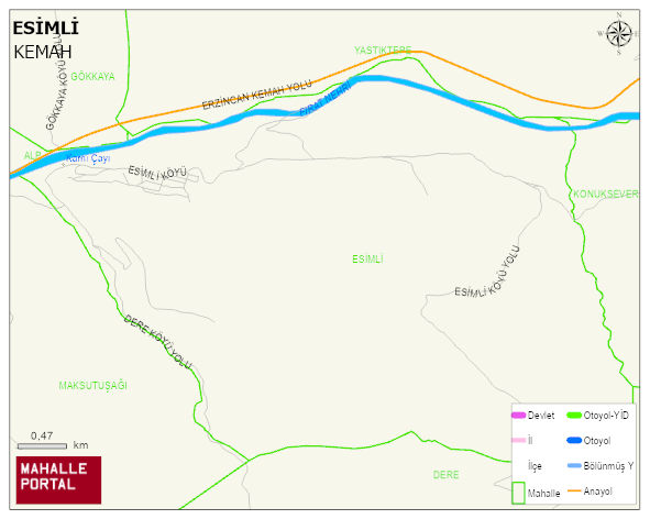ESİMLİ Köyü Haritası | Mahalle Sokak Haritası