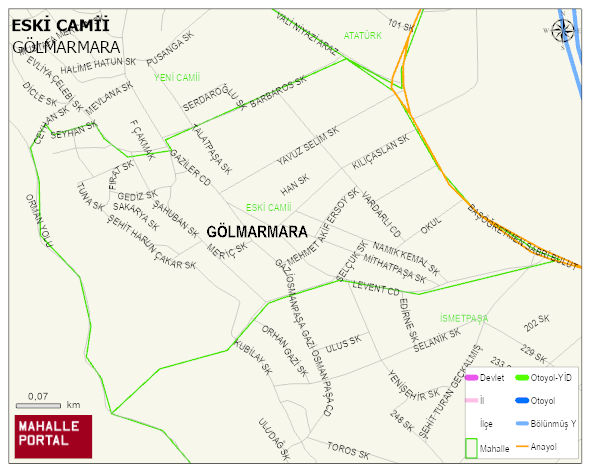 ESKİ CAMİİ Mahallesi Haritası | Detaylı Köy ve Mahalle Görünümü