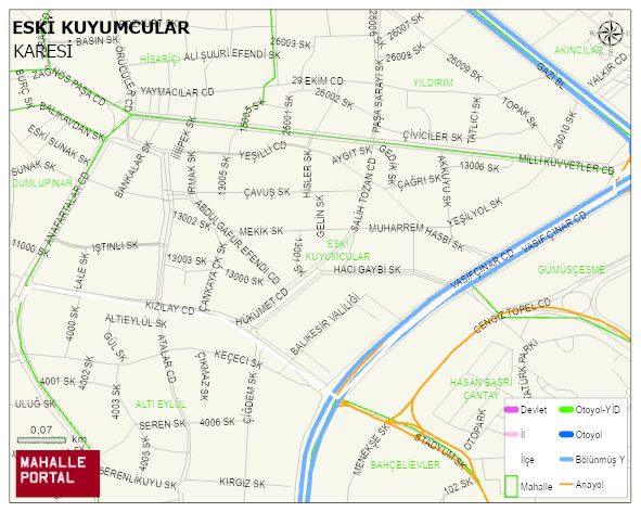 ESKİ KUYUMCULAR Mahallesi Haritası | Güncel Mahalle ve Köy Haritası