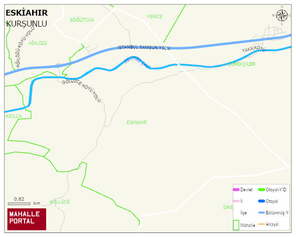 ESKİAHIR Köyü Haritası | İnteraktif Köy ve Mahalle Sınırları