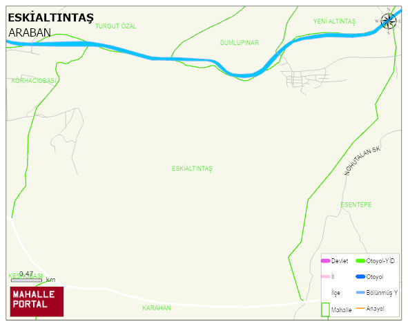 ESKİALTINTAŞ Mahallesi Haritası | Detaylı Köy ve Mahalle Görünümü