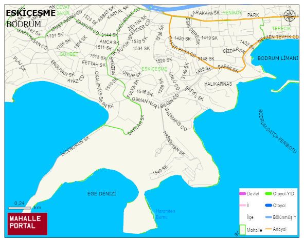 ESKİÇEŞME Mahallesi Haritası | İnteraktif Köy ve Mahalle Sınırları