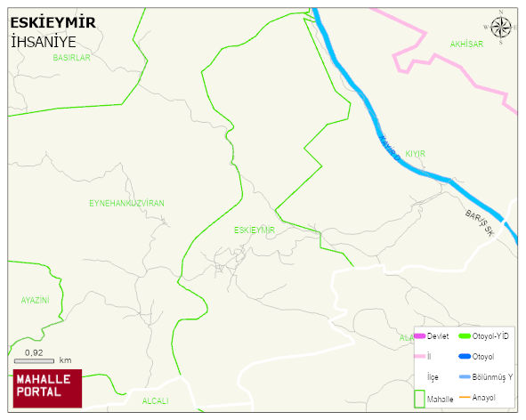 ESKİEYMİR Köyü Haritası | Detaylı Köy ve Mahalle Görünümü