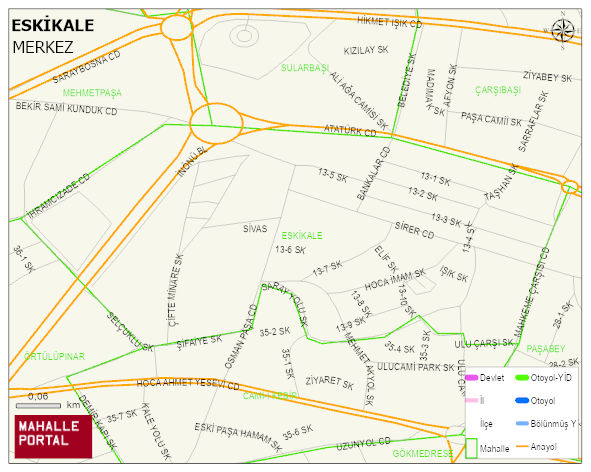 ESKİKALE Mahallesi Haritası | Detaylı Köy ve Mahalle Görünümü