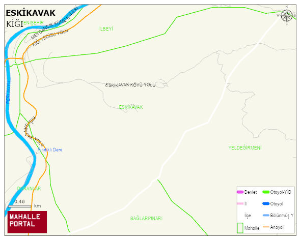 ESKİKAVAK Köyü Haritası | Güncel Mahalle ve Köy Haritası