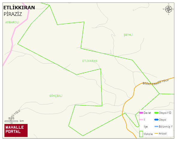 ETLİKKIRAN Mahallesi Haritası | İnteraktif Köy ve Mahalle Sınırları