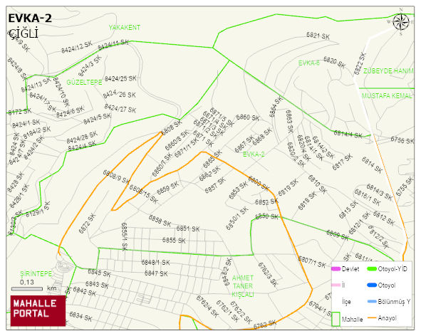 EVKA-2 Mahallesi Haritası | Mahalle Sokak Haritası