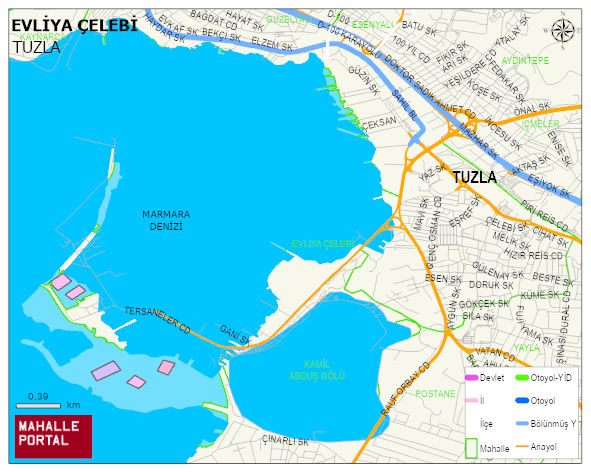 EVLİYA ÇELEBİ Mahallesi Haritası | Mahalle Sokak Haritası