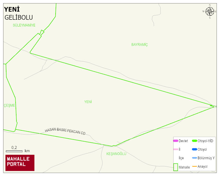 EVREŞE BELDESİ YENİ Mahallesi Haritası | Güncel Mahalle ve Köy Haritası