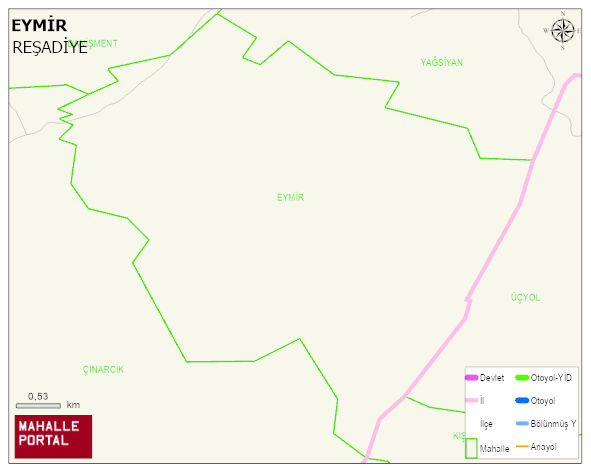 EYMİR Köyü Haritası | Uydu Görüntüsü ve Harita Detayları