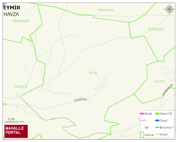 EYMİR Mahallesi Haritası | Sayısal Bölge Görünümü