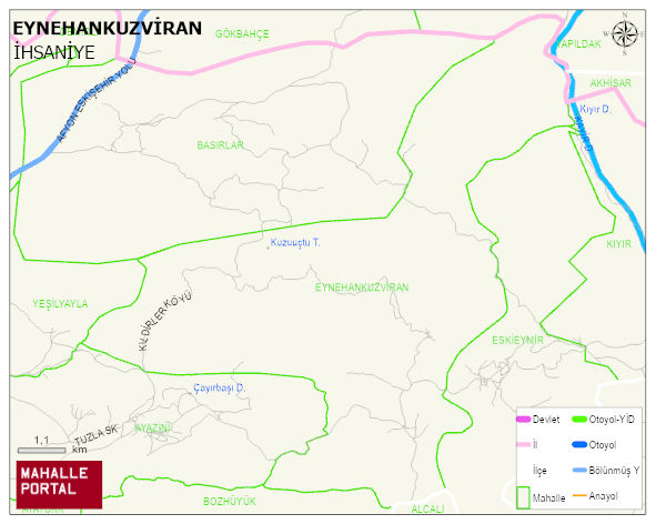 EYNEHANKUZVİRAN Köyü Haritası | İnteraktif Köy ve Mahalle Sınırları