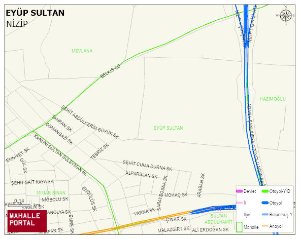 EYÜP SULTAN Mahallesi Haritası | Coğrafi Yapı ve Detaylı Haritası