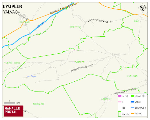 EYÜPLER Köyü Haritası | Mahalle ve Köy Sınırı