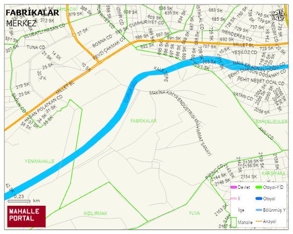 FABRİKALAR Mahallesi Haritası | Coğrafi Yapı ve Detaylı Haritası