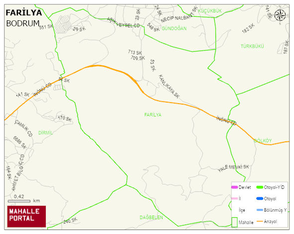 FARİLYA Mahallesi Haritası | Mahalle ve Köy Sınırı