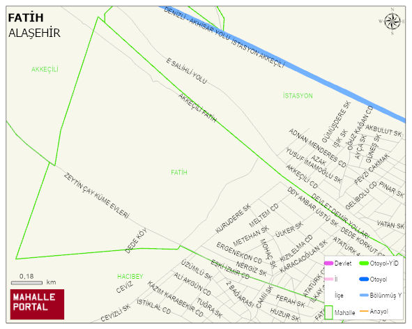 FATİH Mahallesi Haritası | Mahalle ve Köy Sınırı