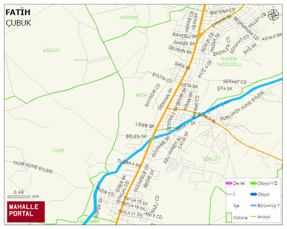 FATİH Mahallesi Haritası | Mahalle ve Köy Sınırı