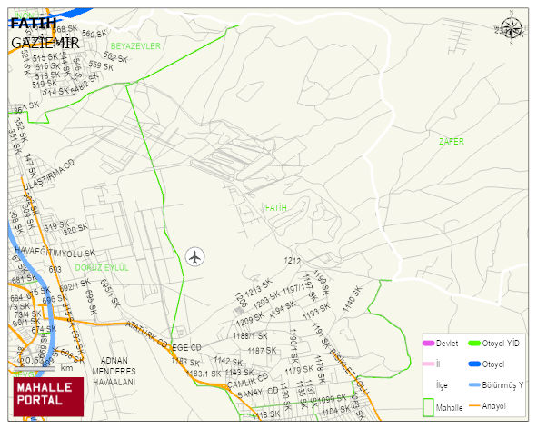 FATİH Mahallesi Haritası | Sayısal Bölge Görünümü
