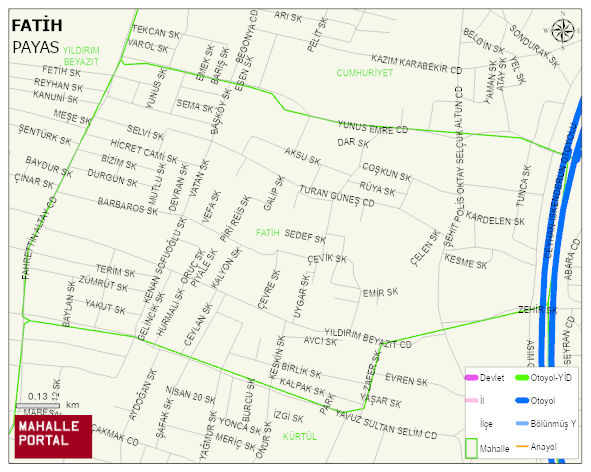 FATİH Mahallesi Haritası | Sayısal Bölge Görünümü