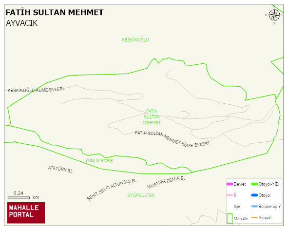 FATİH SULTAN MEHMET Mahallesi Haritası | Coğrafi Yapı ve Detaylı Haritası
