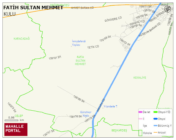 FATİH SULTAN MEHMET Mahallesi Haritası | Coğrafi Yapı ve Detaylı Haritası