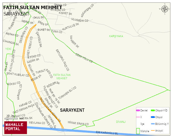 FATİH SULTAN MEHMET Mahallesi Haritası | İnteraktif Köy ve Mahalle Sınırları