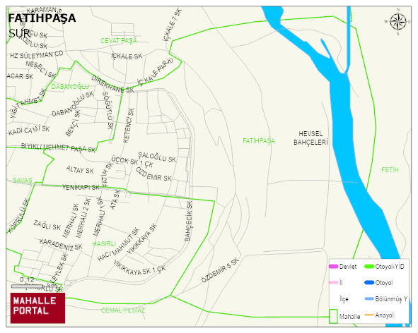 FATİHPAŞA Mahallesi Haritası | Yükselti ve Doğa Özellikleri