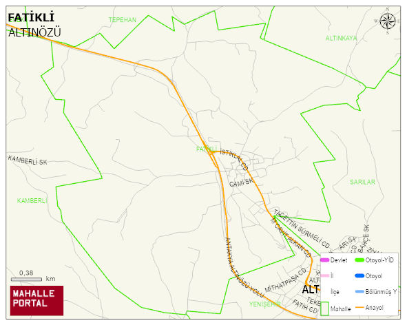 FATİKLİ Mahallesi Haritası | İnteraktif Köy ve Mahalle Sınırları