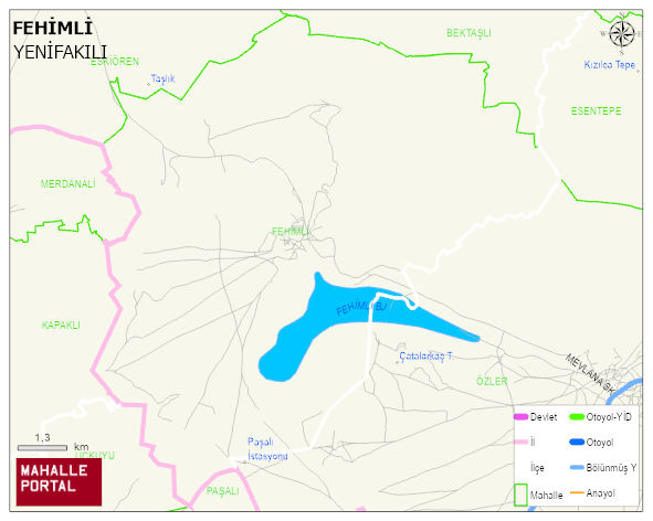 FEHİMLİ Köyü Haritası | İnteraktif Köy ve Mahalle Sınırları