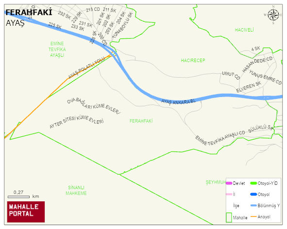 FERAHFAKİ Mahallesi Haritası | İnteraktif Köy ve Mahalle Sınırları