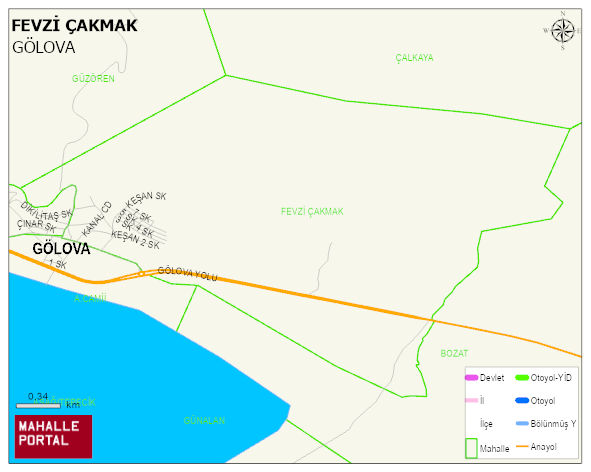 FEVZİ ÇAKMAK Mahallesi Haritası | İnteraktif Köy ve Mahalle Sınırları