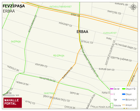 FEVZİPAŞA Mahallesi Haritası | Mahalle Sokak Haritası