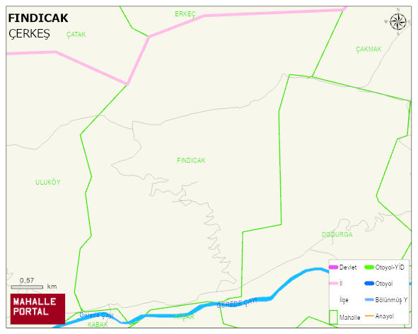 FINDICAK Köyü Haritası | Coğrafi Yapı ve Detaylı Haritası