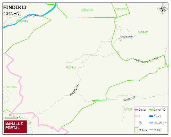 FINDIKLI Mahallesi Haritası | Detaylı Köy ve Mahalle Görünümü