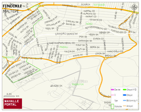 FINDIKLI Mahallesi Haritası | Sayısal Bölge Görünümü