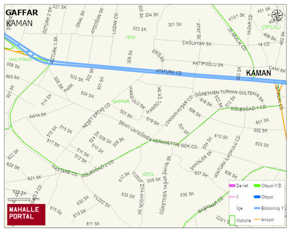 GAFFAR Mahallesi Haritası | İnteraktif Köy ve Mahalle Sınırları