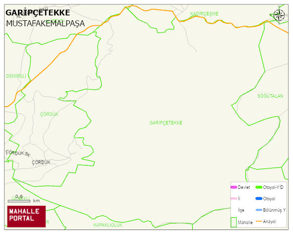 GARİPÇETEKKE Mahallesi Haritası | Güncel Mahalle ve Köy Haritası