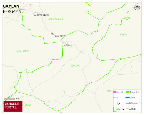 GAYLAN Mahallesi Haritası | Dağlar, Ovalar ve Akarsu Bilgileri