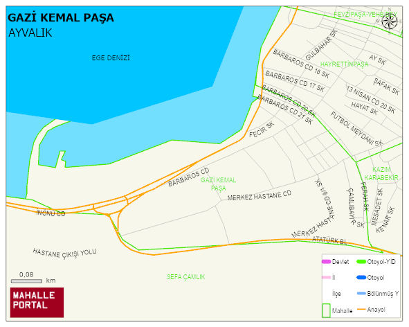 GAZİ KEMAL PAŞA Mahallesi Haritası | İnteraktif Köy ve Mahalle Sınırları