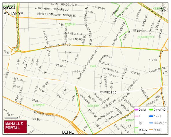 GAZİ Mahallesi Haritası | İnteraktif Köy ve Mahalle Sınırları