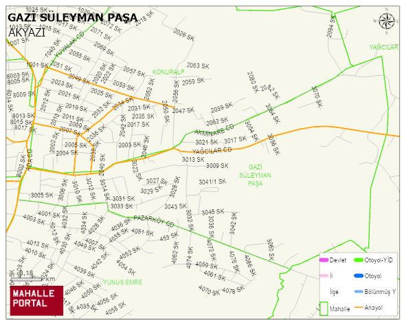 GAZİ SÜLEYMAN PAŞA Mahallesi Haritası | Mahalle ve Köy Sınırı