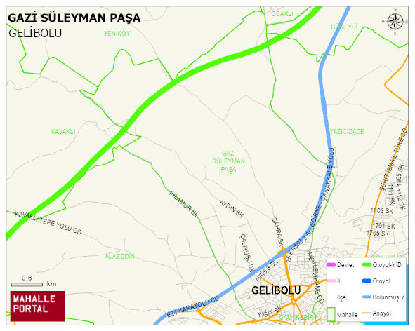 GAZİ SÜLEYMAN PAŞA Mahallesi Haritası | Dağlar, Ovalar ve Akarsu Bilgileri